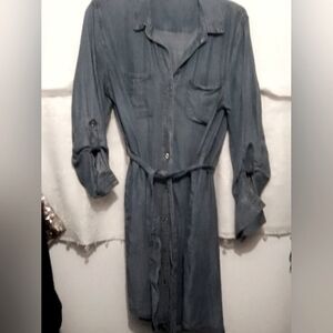 Velvet Heart denim dress long sleeves tie waist